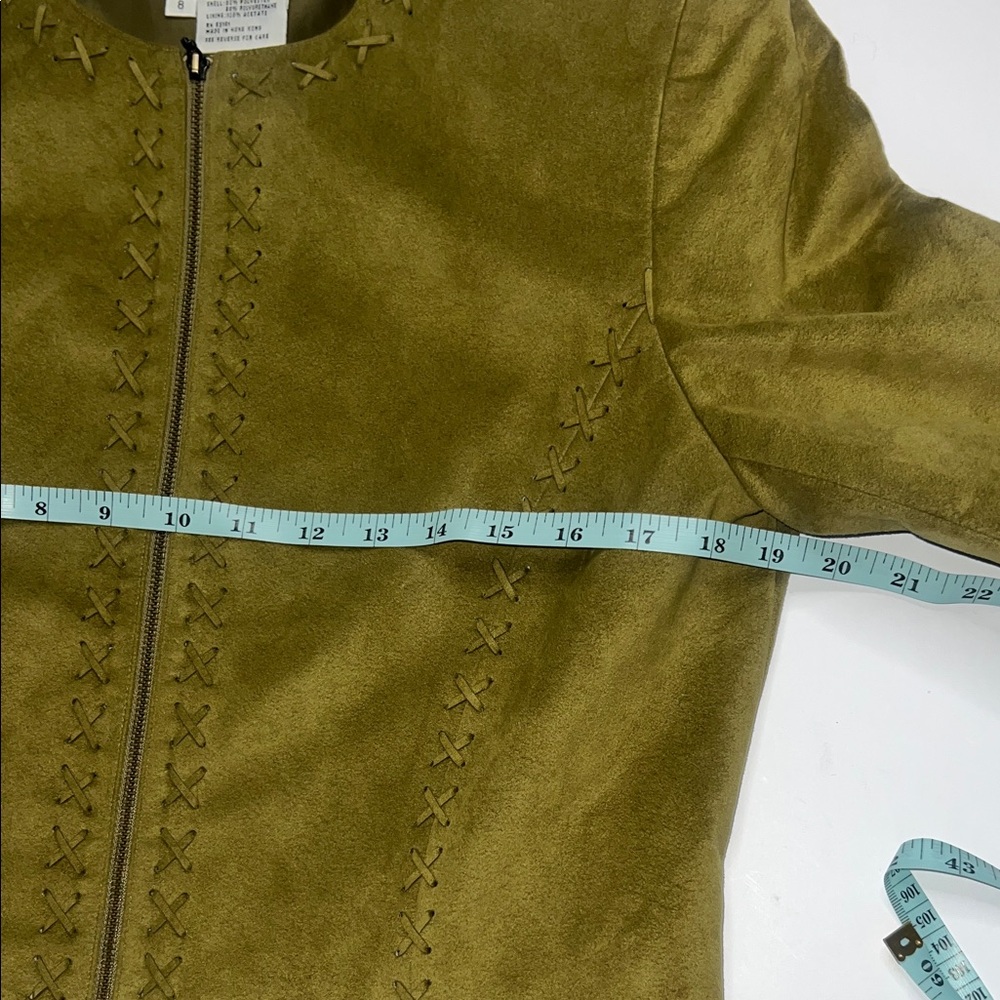 Carlisle Olive Faux Suede Women's Jacket size 8 - Picture 7 of 9